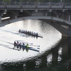 Texas lakes are a source of both drinking water and recreation. Lady Bird Lake in Austin is a favorite spot for boaters. Photo by Lizzie Chen for KUT News.