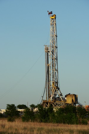 A hydraulic fracking operation in the Barnett Shale.