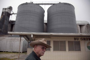 Rice farmers Billy Mann in Bay City, Texas. 