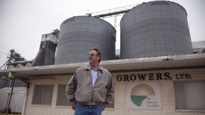 Joe Crane in front of his rice drying and storgage plant in Bay City, Texas. 
