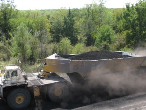 Coal on its way to Luminant's Big Brown power plant in Freestone County
