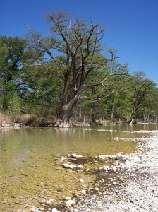 A shallow stretch of the Frio River.
