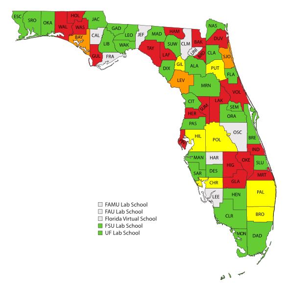 School Districts In Florida Map