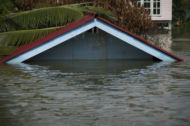 submerged cabins in quake lake