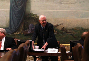 Rep. David Dank, R-Oklahoma City, closes out the final tax credit task force meeting in 2011.