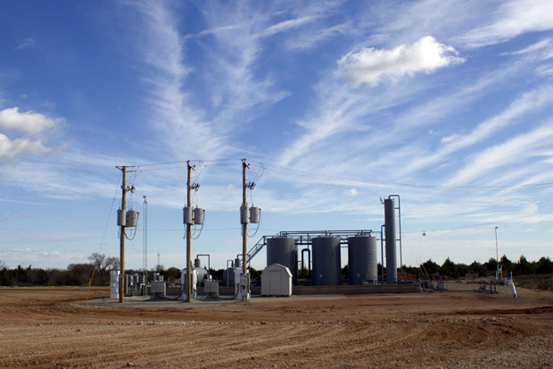A Devon Energy disposal well near Stillwater, Okla.