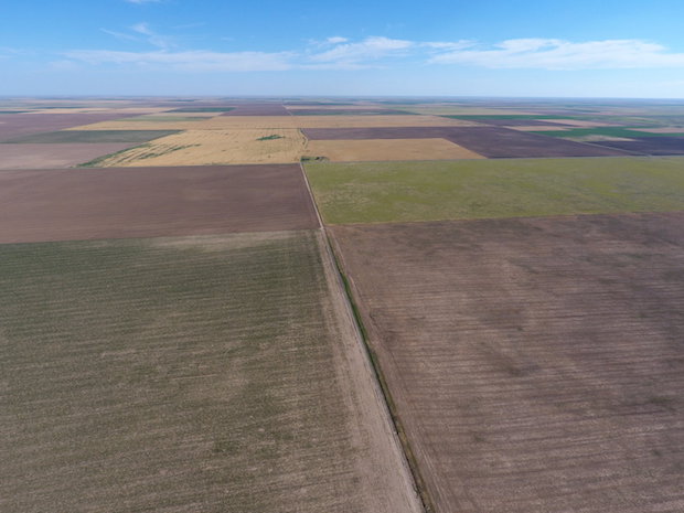 Aerial photo of the site where the Wind Catcher Energy Connection Facility will be built in the Oklahoma Panhandle.