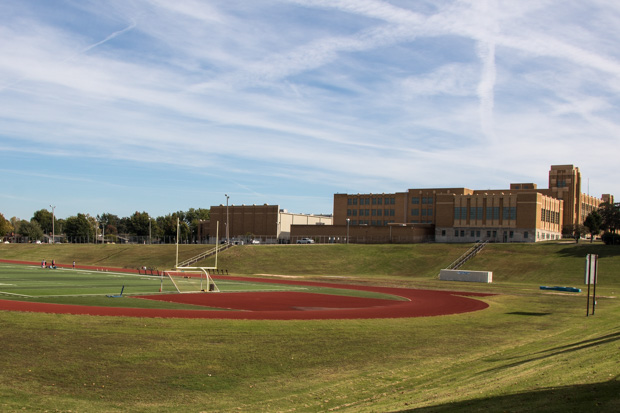 Tulsa's flood-control plan includes multi-use drainage basins, like the athletic field at Will Rogers High School. The field has a football field, track and bleachers and doubles as a detention pond for overflowing stormwater.