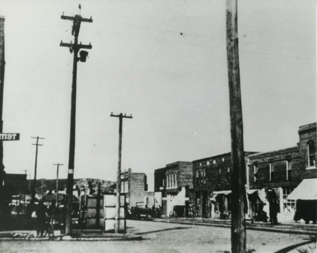 The curriculum on the Tulsa Race Riot includes discussions on articles, video clips and photos, including this one of the flourishing Greenwood District before the riot.