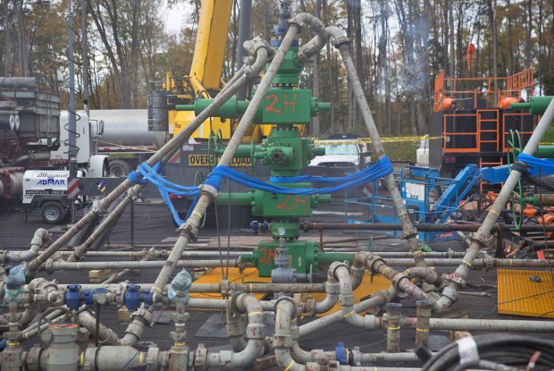 A view of active fracking operations in Susquehanna County. 