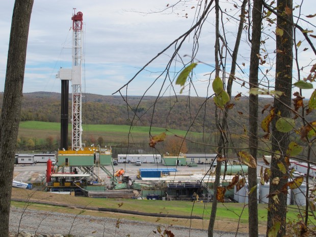 A natural gas drilling site in Susquehanna County.