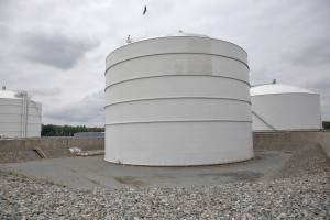 One of seven holding tanks at Dominion's Cove Point Liquefied Natural Gas Terminal.  