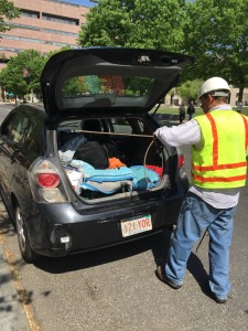 Gas safety consultant Bob Ackley has outfitted his car to detect gas leaks as he drives.