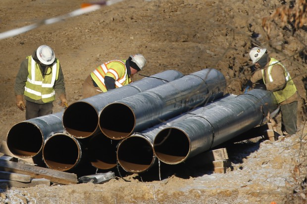 A pipeline under construction in Susquehanna County: new federal rules will tighten requirements on pipelines carrying hazardous liquids. 