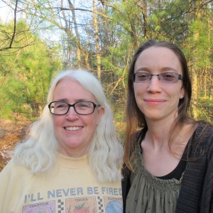 Ellen Gerhart (L) with her daughter Elise on their land in Huntingdon County. Ellen Gerhart is one of 29,000 people who submitted comments to the DEP regarding permits for Mariner East 2. The family has been battling Sunoco in the courts over eminent domain.  