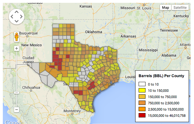 Natural Gas Production Texas